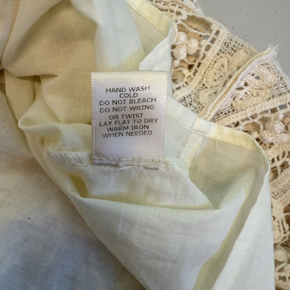 Lovestitch Crochet Shift Dress Women Size L Ivory Lace Wedding Feminine Boho NWT - Picture 7 of 9